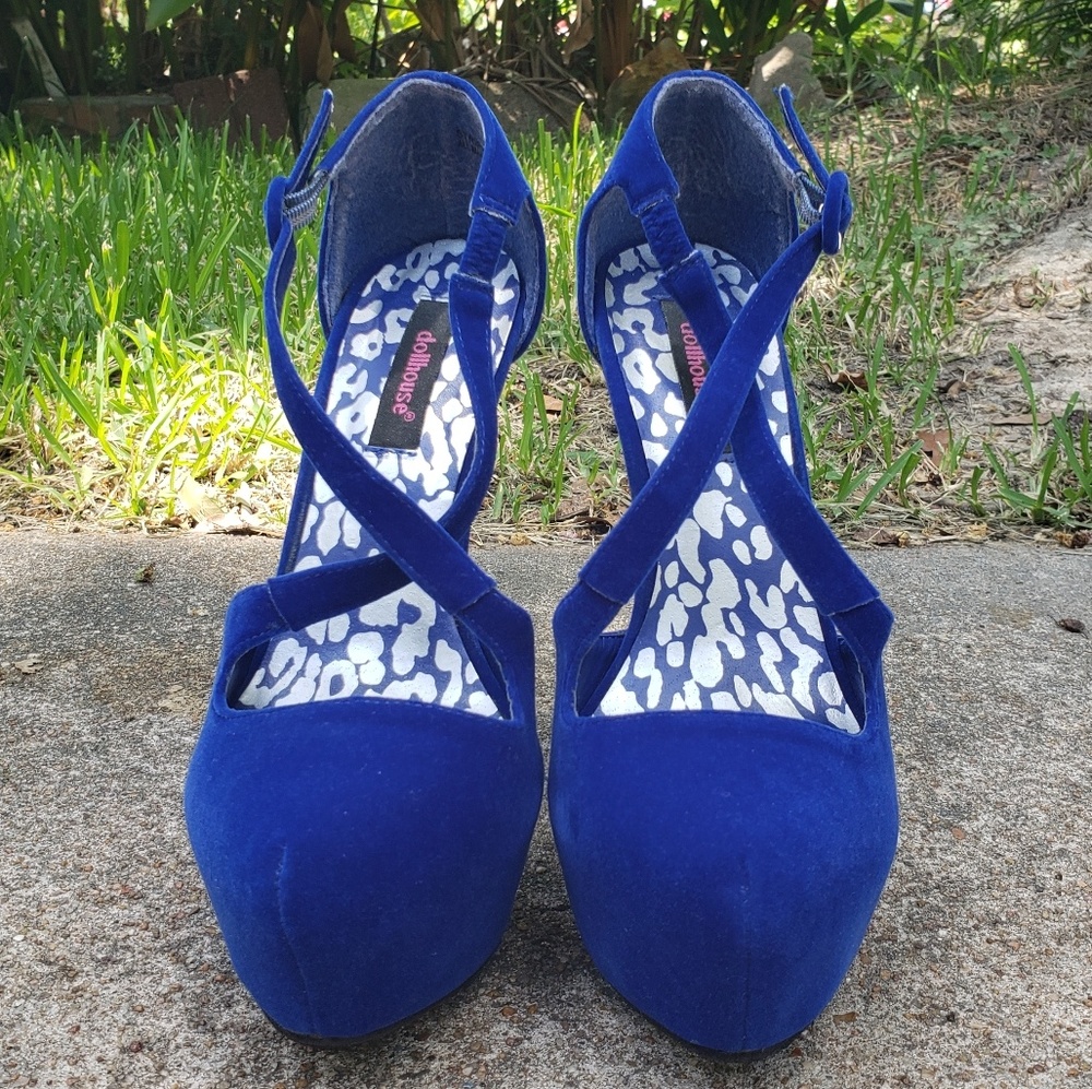 Velvet Platform Heels